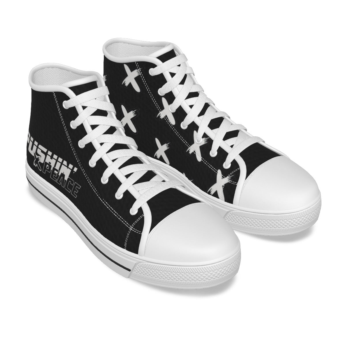 "Pushin' X Peace" Women's Canvas Shoes