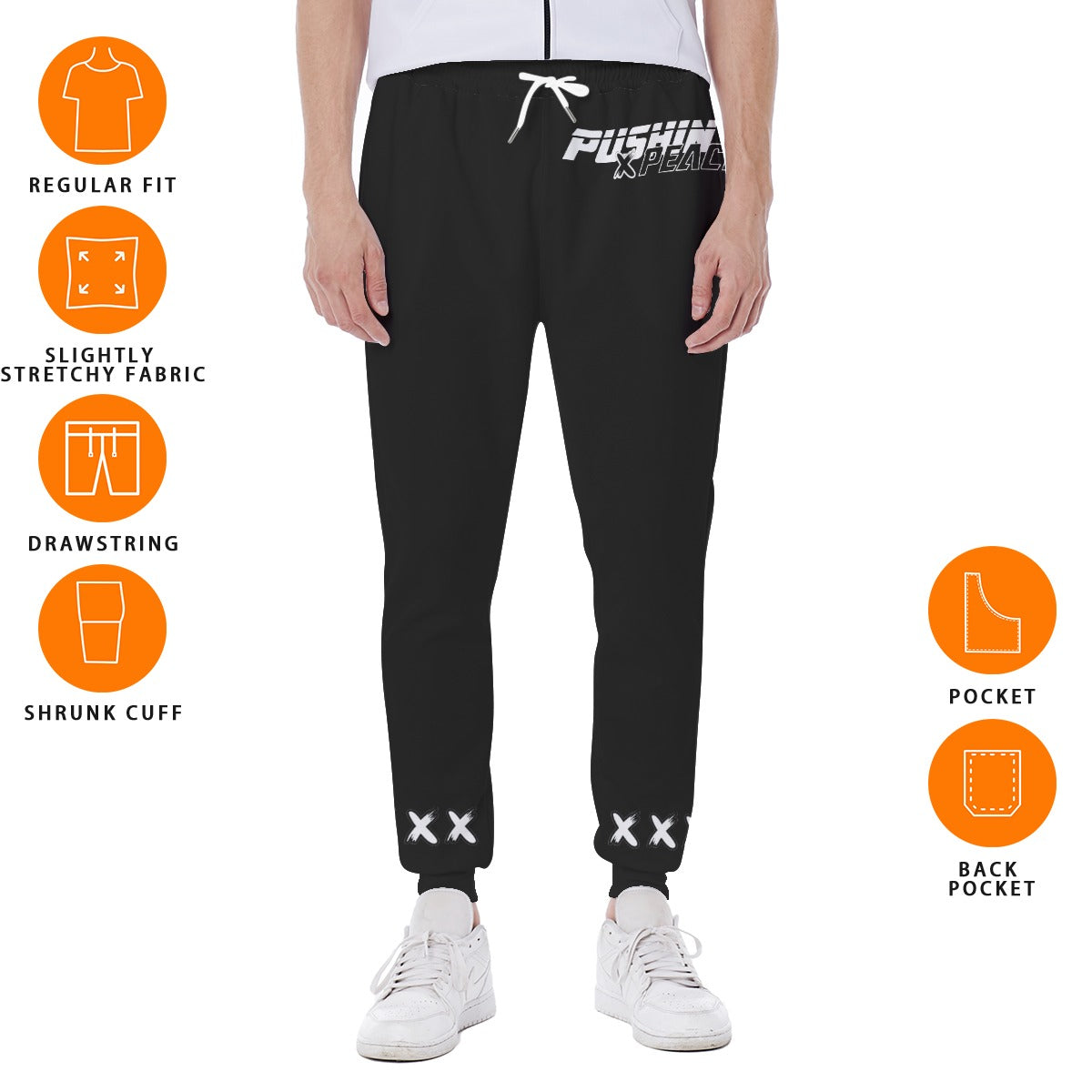 "Pushin' X Peace" Men's Sweatpants