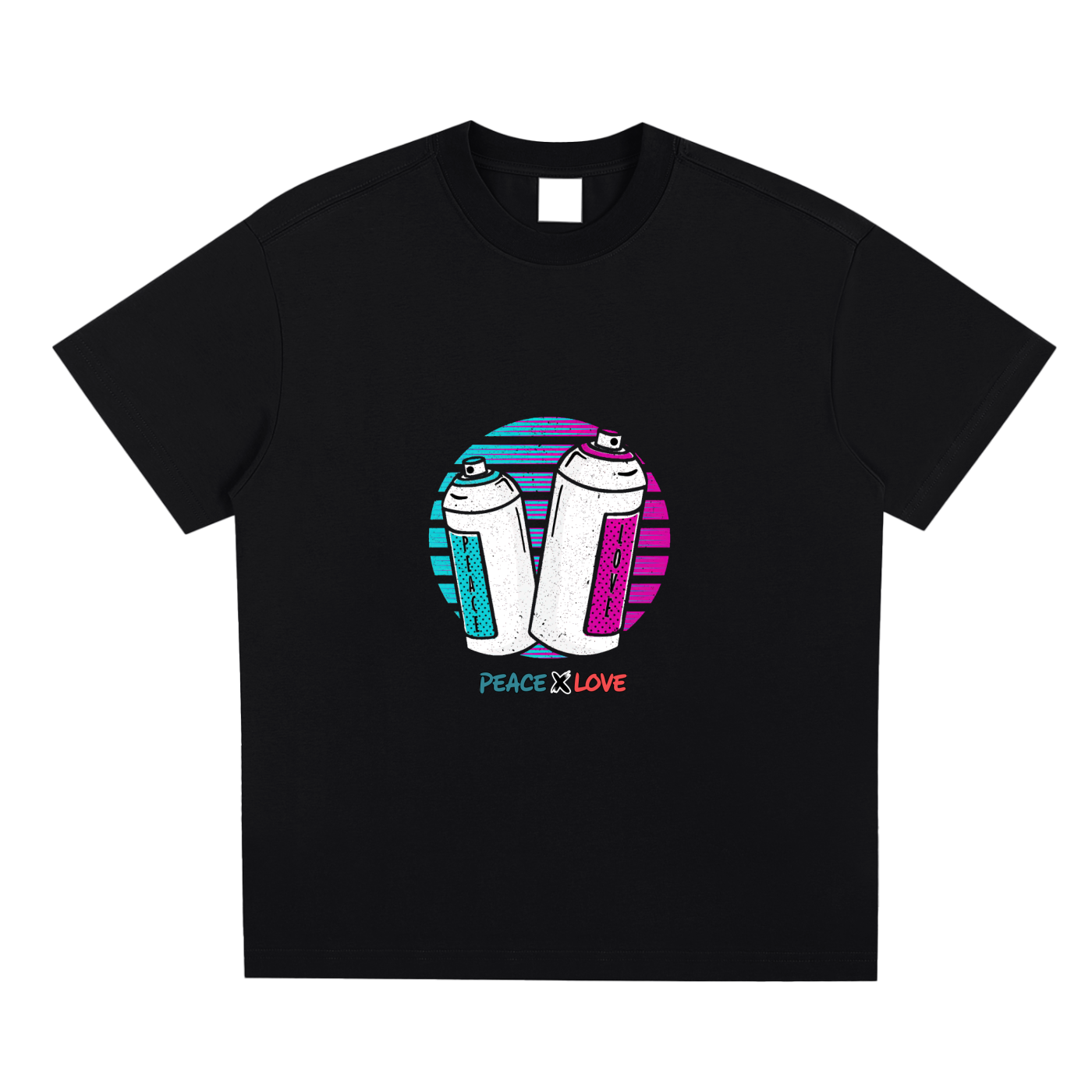 "Peace and Love" Spray Cans Cooling T-Shirt