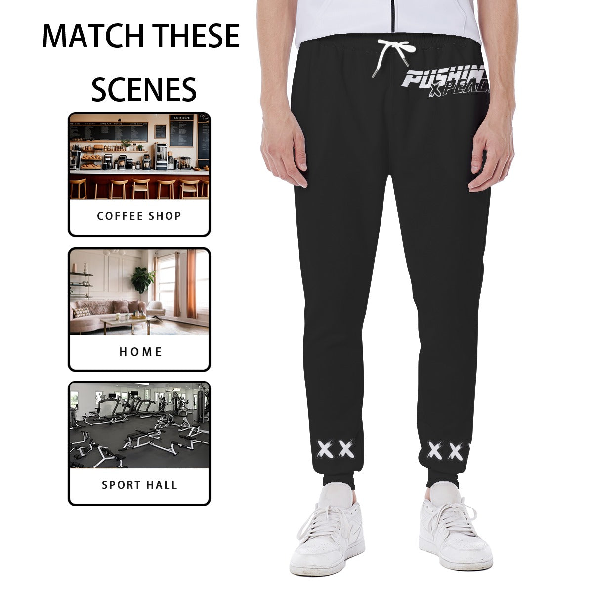 "Pushin' X Peace" Men's Sweatpants