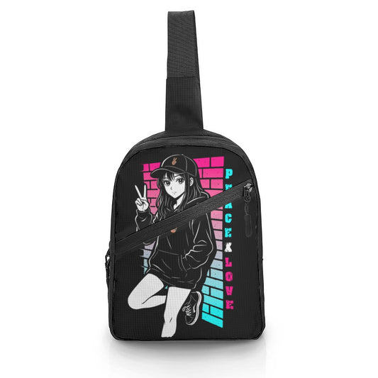 "PeaceXLove" Folding chest bag