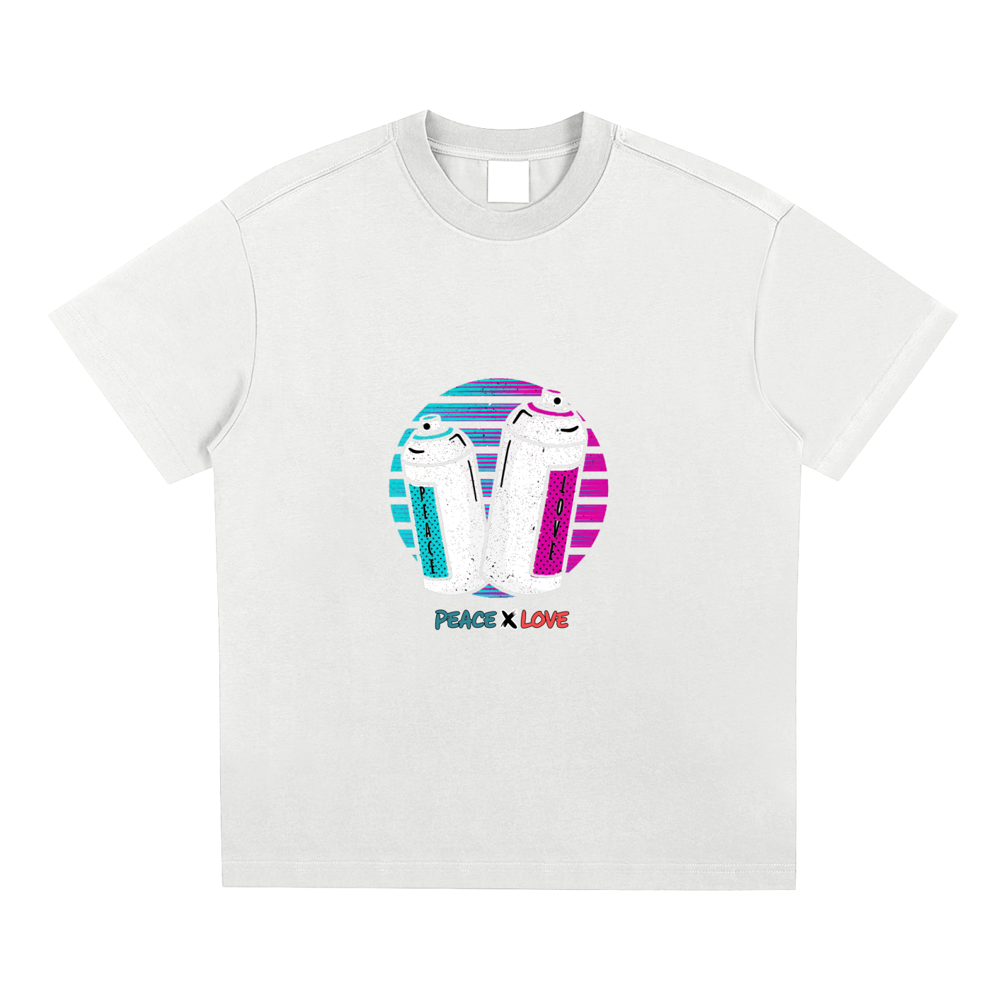 "Peace and Love" Spray Cans Cooling T-Shirt
